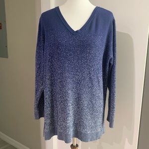 Soma blue sparkly sweater top